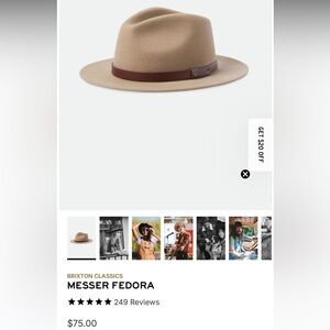Brixton Unisex Messer Fedora